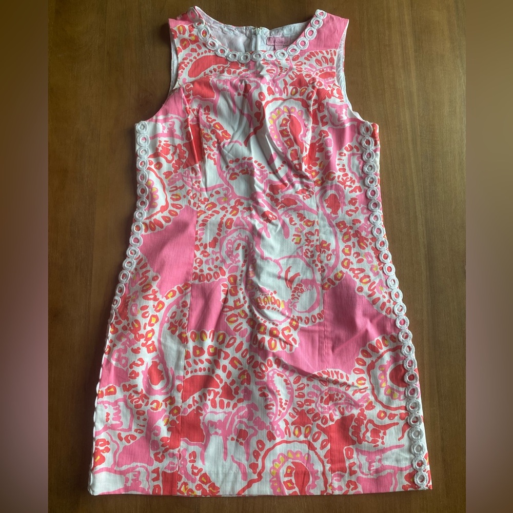 Lilly Pulitzer Mila Shift Dress Coral Pink